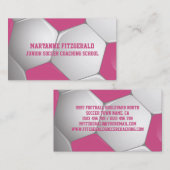 Carte De Visite Rose et blanc personnalisables de ballon de (Devant / Derrière)