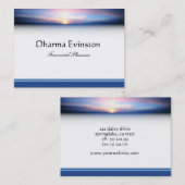 Carte de visite rose et bleu de coucher du soleil (Devant / Derrière)