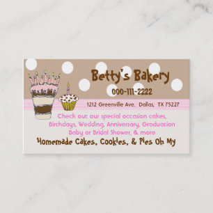 Carte de visite rose et Brown à la mode de