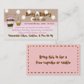 Carte de visite rose et Brown à la mode de (Devant / Derrière)