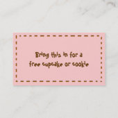 Carte de visite rose et Brown à la mode de (Dos)