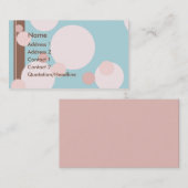 Carte de visite rose et Brown d'Aqua de KRW de (Devant / Derrière)