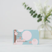 Carte de visite rose et Brown d'Aqua de KRW de (Debout devant)