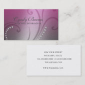 Carte de visite rose et gris (Devant / Derrière)