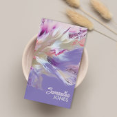 Carte De Visite Rose et Lavender Burst Abstrait
