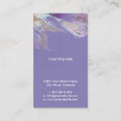 Carte De Visite Rose et Lavender Burst Abstrait (Dos)