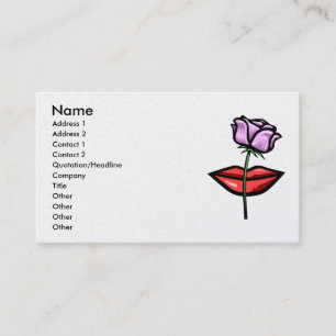 Carte De Visite Rose et lèvres de pourpre