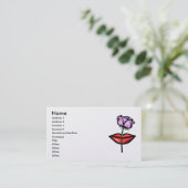Carte De Visite Rose et lèvres de pourpre (Debout devant)