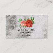 Carte De Visite Rose et marbre (Devant)