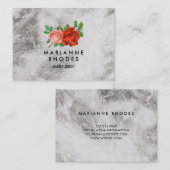 Carte De Visite Rose et marbre (Devant / Derrière)