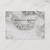 Carte De Visite Rose et marbre (Dos)