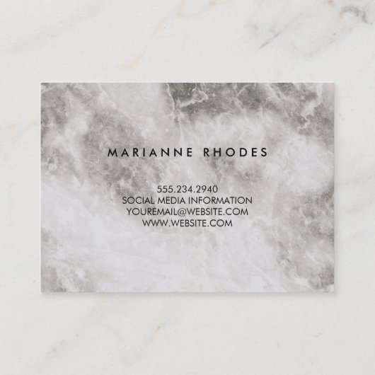 Carte De Visite Rose et marbre (Dos)