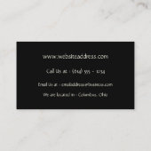 Carte de visite rose et noir chic de conception de (Dos)