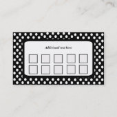 Carte de visite rose et noir élégant de (Dos)