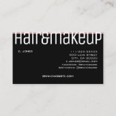 Carte De Visite Rose et noir Pastel rose Texture moderne Triangle (Dos)