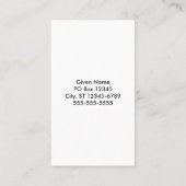 Carte De Visite Rose et ombre orange (Dos)