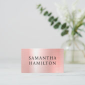 Carte De Visite Rose et or rose Glam (Debout devant)
