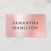 Carte De Visite Rose et or rose Glam (Devant)