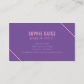 Carte De Visite Rose et pourpre minimes et modernes (Dos)