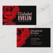 Carte De Visite Rose et réflexion y667 (Devant / Derrière)