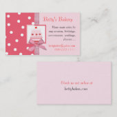 Carte de visite rose et saumoné à la mode (Devant / Derrière)