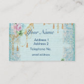 Carte De Visite Rose et Tassels roses (Dos)