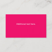 Carte de visite rose et vert élégant de (Dos)