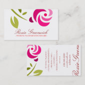 CARTE DE VISITE ROSE EXTROIDINAIRE DE 311 ROSES (Devant / Derrière)