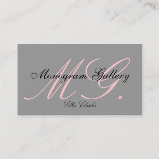 Carte de visite rose fait sur commande de (Devant)