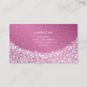 Carte De Visite Rose fascinant d'étincelle d'étoile (Dos)
