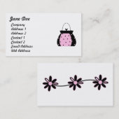 Carte de visite rose féminine (Devant / Derrière)