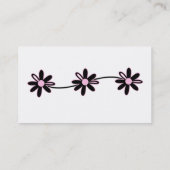 Carte de visite rose féminine (Dos)