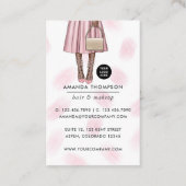 Carte de visite rose fille (Dos)