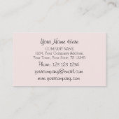 carte de visite rose Flamant rose (Dos)