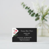 Carte De Visite Rose Fleur Classique Professionnelle Moderne (Debout devant)
