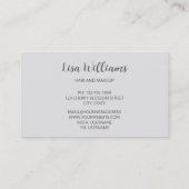 Carte de visite Rose Fleur de Cerisier Argent Prof (Dos)