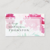 Carte De Visite Rose fleuri élégant (Devant)