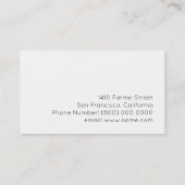 Carte De Visite rose fleurie pour femmes élégantes, photo (Dos)