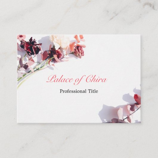 Carte De Visite Rose floral (Devant)