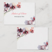 Carte De Visite Rose floral (Devant / Derrière)