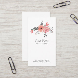 Carte De Visite Rose floral