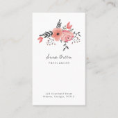 Carte De Visite Rose floral (Devant)
