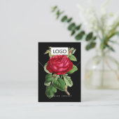 Carte De Visite Rose Floral Bijoux Boucles d'oreilles Collier Disp (Debout devant)