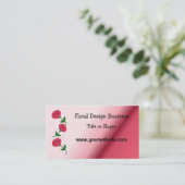 Carte De Visite Rose Floral Business Design (Debout devant)