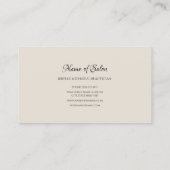 Carte De Visite Rose Floral Parties scintillant blanche étincelant (Dos)