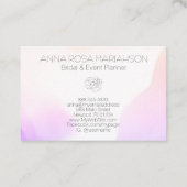 Carte De Visite *~* Rose Floral Pastel Lavande & Aquarelle rose (Dos)