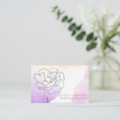 Carte De Visite *~* Rose Floral Pastel Pink Lavender Aquarelle (Debout devant)