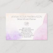 Carte De Visite *~* Rose Floral Pastel Pink Lavender Aquarelle (Dos)