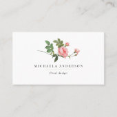 Carte De Visite Rose florale Vintage moderne (Devant)