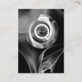 Carte De Visite ROSE FRACTAL 4 MONOGRAM noir blanc gris (Dos)